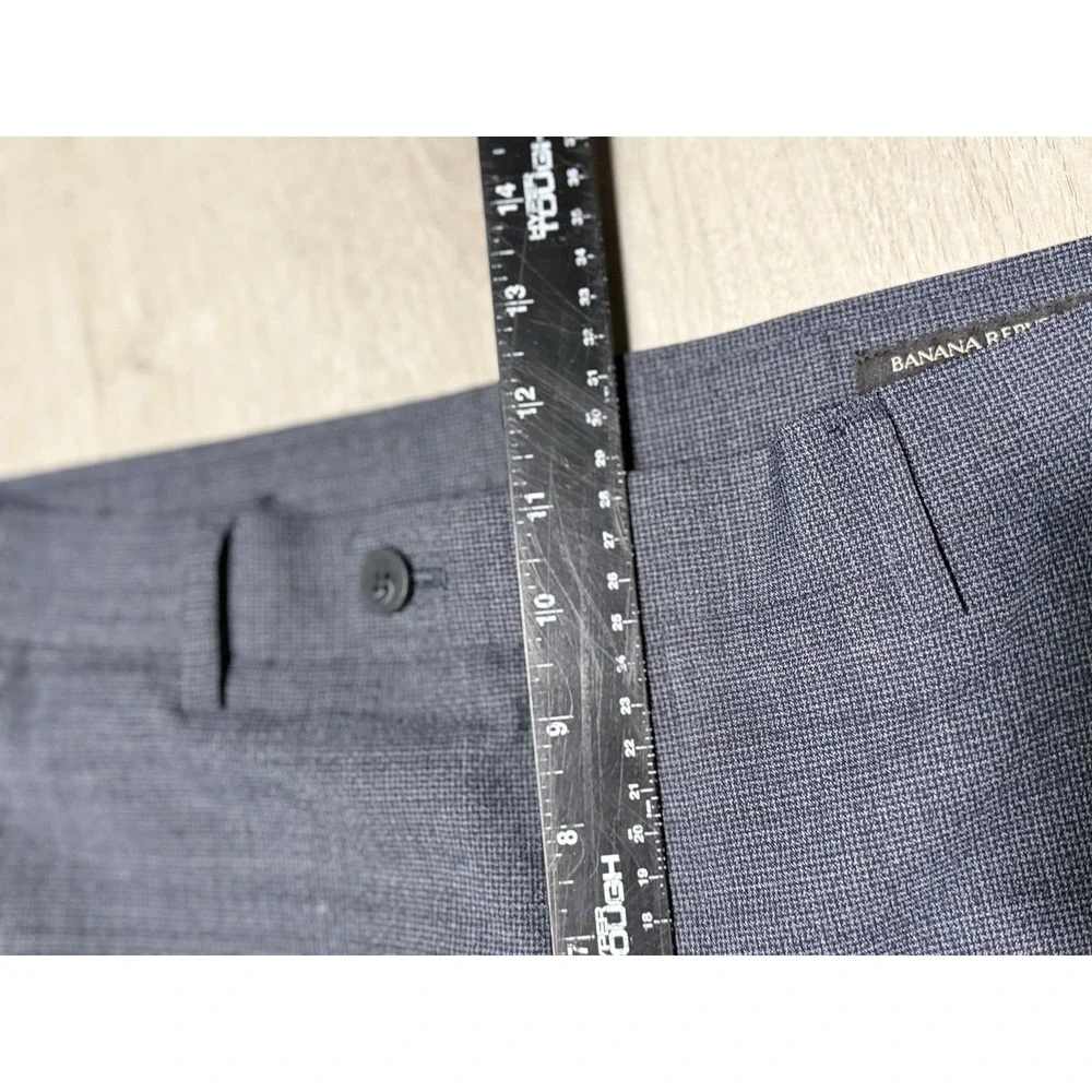 Banana Republic Marzotto Wool Dress Pants Men's 33x30 Blue Slim Fit Tapered